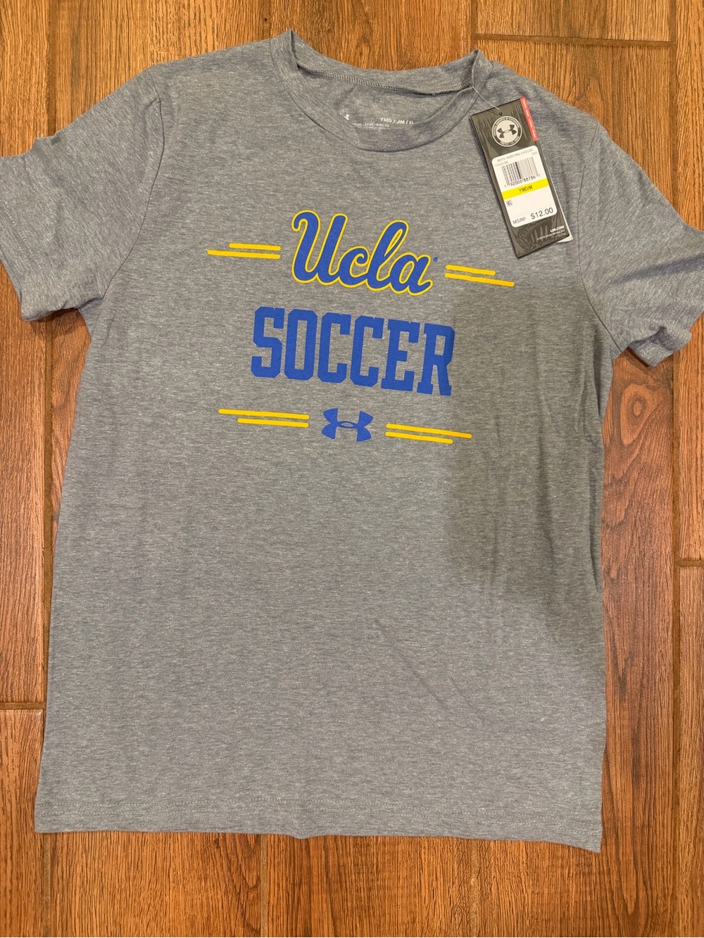 UCLA Soccer Under Armour Gray Graphic Tee / youth medium